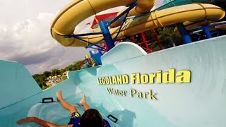 GoPro Point of View at LEGOLAND Florida Water Park  Twin Chasers Slide [upl. by Ilise517]