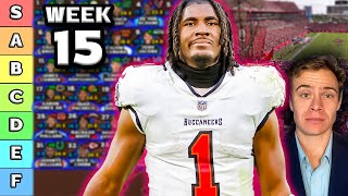 Top 40 Running Back Rankings amp Tiers Week 15 [upl. by Sulamith]