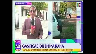 29102024 POLICIAS GASIFICAN A BLOQUEADORES EN MAIRANA BOLIVISION [upl. by Godding]