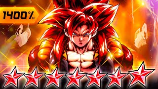 Dragon Ball Legends PINNACLE OF POWER ZENKAI 7 1400 14 STAR SSJ4 GOGETA STANDS ABOVE ALL [upl. by Sigsmond701]