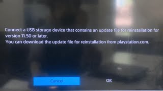 Connect a USB storage device that contains an update file for reinstallationPS4 Update Problem fix [upl. by Rehpotsirh]