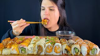 50 PIECES OF SUSHI  MUKBANG  ASMR  EATING SOUNDS [upl. by Assetniuq167]