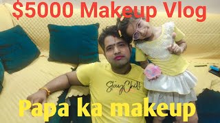 Misti Ne Kiya Papa ka makeup 5000 ka 😳 [upl. by Idolah718]