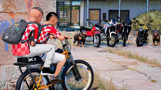 GTA V MODS  ACHEI ESSAS MOTOS ROUBADA NA MEIO DA ESCOLA ABANDONADA no GTA 5 O FILME [upl. by Einahteb982]