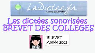 Dictée difficile BNC  Annales du brevet des collèges français 2002 PARIS  FLE expert level [upl. by Cirle]