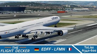 RNPA 4L into Nice with a 340  ToLiss A346  XPlane 12 [upl. by Dagny]