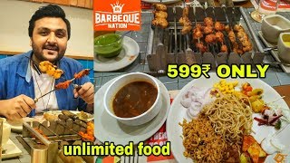 Barbeque Nation Unlimited Buffet in just 599₹  Unlimited food amp kebab [upl. by Marthe]