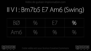 II V I  Bm7b5 E7 Am6 110 bpm  Backing Track [upl. by Creigh]