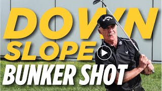 How to hit a downslope bunker shot  by Pete Cowen [upl. by Loram]