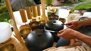 Total Calm Sound Bath Performance  Relaxing Meditation Music  Singing Bowls Spa Music [upl. by Anaibib]