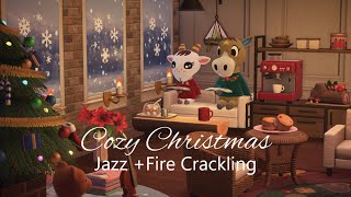 Cozy Christmas in Animal Crossing 🎄 Jazz and Fireplace Crackling 🎄 [upl. by Krauss]