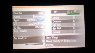 Pokemon X Flawless Gale Wings Fletchling [upl. by Atile]