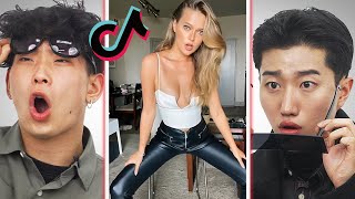 Boys vs Girls Watch Tiktok quotShoe Flip Challengequot For The First Time [upl. by Allwein]