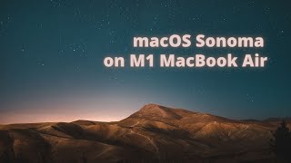 MacOS Sonoma on M1 Macbook Air Sonoma macos [upl. by Aicilic451]