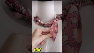 How to style a scarf with a necklace fashionhacks diy style scarf [upl. by Kilroy952]