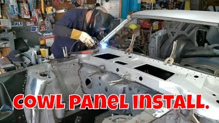 Cowl panel install in a classic mustang Slither part 23 [upl. by Nafets]