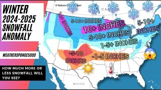 Winter 20242025 Snowfall Anomaly Forecast [upl. by Lletnohs]