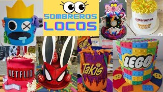 Idea de SOMBREROS LOCOS para Niño y Niña  Sombreros Locos Fácil  Gorros Locos SombreroLoco [upl. by Astrid]