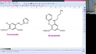 Structures of loop diuretics Bumetanide amp Ethacrynic Acid [upl. by Demetra]