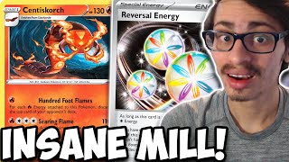 MILL 15 Cards In 1 Turn Insane Centiskorch Reversal Energy Deck Paldea Evolved PTCGL [upl. by Amoreta]