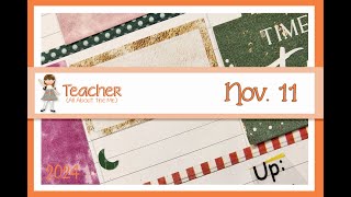 wk 46 ll Teacher planner used as personal tracker ll plan with me pwm [upl. by Ekusuy]