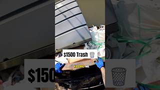 I found 1500 sitting right on top of the trash  dumpsterdiving money free shorts short [upl. by Arbrab]