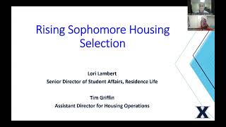 Rising Sophomore Housing Selection Info Session [upl. by Ahsead]