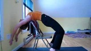 Urdhva Dhanurasana Instructional Series 2  chair as prop [upl. by Toomay663]