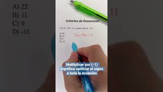 Criterios de ecuaciones ej 2 Multiplicar x 1 significa cambiar signo a toda la ecuación [upl. by Phillie808]