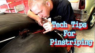 How To Freehand Pinstripe Pinstriping For Beginners [upl. by Cavallaro]