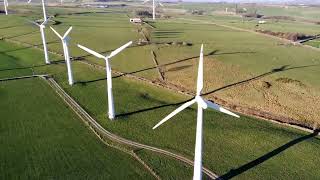 Wind test 4k sub 250g drone video  Royd Moor Wind Farm  Potensic Atom 3 Axis Gimbal [upl. by Armmat]