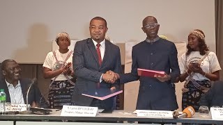 Signature de Convention dInvestissement entre Casamance Transport et CF Banque [upl. by Ramon]