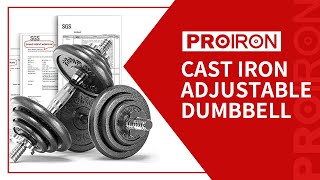 PROIRON 20kg Cast Iron Adjustable Dumbbell Set [upl. by Cindra]