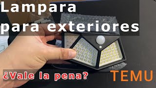 Lampara para exterior con panel solar de 4 USD  Temu [upl. by Netsyrc]