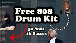 FREE 808 DRUM KIT NEW 2023 Destroy Lonely Yeat Dom Corleo Tana 808 Drum Kit [upl. by Swanhilda122]