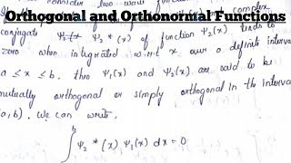 Orthogonal and Orthonormal Functions Explained in Hindi  Quantum Mechanics  Unboxing Physics [upl. by Jerome]