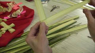 Palm Sunday Series How to make crosses out of palms with Sister Carol Ann and Linda [upl. by Burbank]