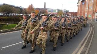 Crowds greet 2nd Battalion Mercian Regiment for homecoming parade [upl. by Cid]