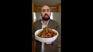 Egyptian Okra and Beef Bamya Recipe with Vermicelli Rice  بامية مع أرز بالشعرية [upl. by Faus]