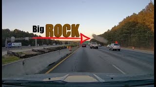 A ROCK hit my Windshield  Dash Cam [upl. by Lesko]