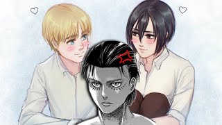 EREN MIKASA and ARMIN AOT  ♡Jealous♡  DoujinChan [upl. by Attiuqihc]