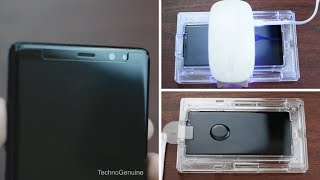 EASY STEPS WhiteStone Dome Glass Screen Protector for Galaxy Note 8 Installation [upl. by Ahsiryt]