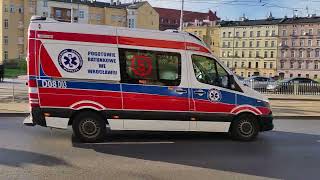 ALARMOWOHORN Ambulans D08D03 z PR Wrocław [upl. by Ardnaeed943]