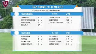 Qld Cricket State Championships  U16 Male State Championship  Rd1  Team Orange v Team Gold [upl. by Margot]