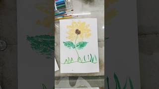 drawing of a flower with leaf 🌿🍀 [upl. by Abrams]