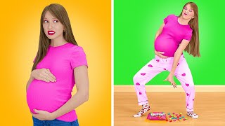 HILARIOUS PREGNANCY SITUATIONS  What If Wednesday Was a Boy Parenting Tricks by 123 GO FOOD [upl. by Ortrude]