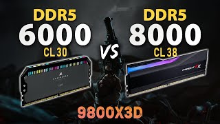 DDR5 6000 vs 8000  Ryzen 7 9800X3D  Test in 5 Games [upl. by Ocsicnarf]