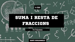 Tema 3 Fraccions  Suma i resta de fraccions [upl. by Matejka]