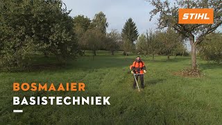 Maaitechnieken basistechniek  STIHL Bosmaaiers [upl. by Akilam]