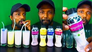 Blackberry blueberry grape juice mukbang asmr [upl. by Idmann]